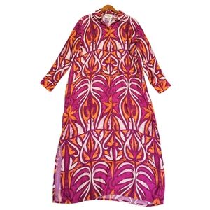 Ollari Button Down Shirt Dress Size Large